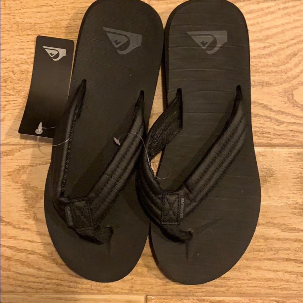 Brand new with tags quicksilver flip flops